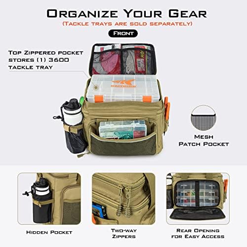KastKing Fishing Tackle Bags - Saltwater & Freshwater Fishing Bags - Water Resistant, Padded Shoulder Strap - Gear Storage - Image 3